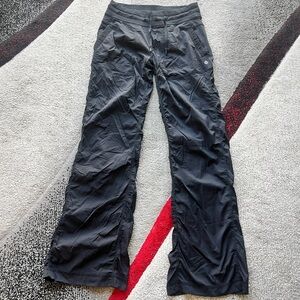 lululemon athletica Black Yoga Track Pants with Drawstring Waist